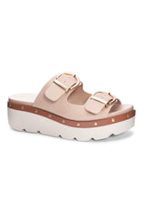Load image into Gallery viewer, 2 buckle wedge sandal
