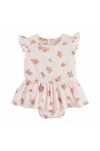 Load image into Gallery viewer, baby pointelle floral skirted onesie