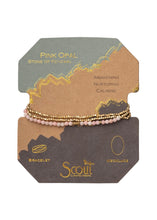 Load image into Gallery viewer, bracelet/necklace pink opal