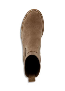 suede lug sole chelsea boot
