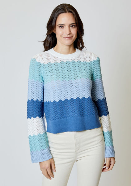 colorblock long sleeve sweater