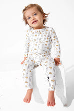 Load image into Gallery viewer, baby convertible footie-milk + cookies