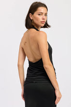 Load image into Gallery viewer, gold detail cowl halter top
