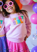 Load image into Gallery viewer, girls birthday patch sweatshirt