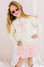 Load image into Gallery viewer, girls bow sweatshirt