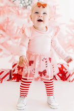 Load image into Gallery viewer, baby candy cane bodysuit tutu