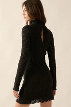 Load image into Gallery viewer, mockneck lace dress