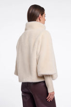 Load image into Gallery viewer, Faux Fur Jacket with Knit Cuff