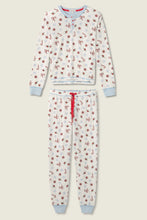Load image into Gallery viewer, waffle pj set candycane