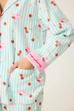 Load image into Gallery viewer, flannel cherry cocktail pj set