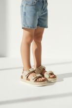 Load image into Gallery viewer, girls raffia 2 strap sandal