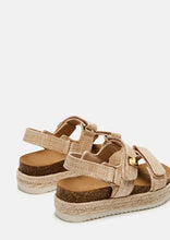 Load image into Gallery viewer, girls raffia 2 strap sandal