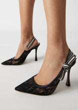 Load image into Gallery viewer, lace heel mule

