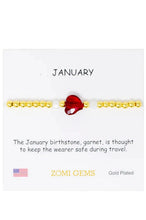 Load image into Gallery viewer, girls birthstone bracelet january