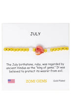 Load image into Gallery viewer, girls birthstone bracelet july