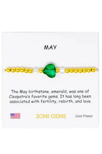 Load image into Gallery viewer, girls birthstone bracelet may