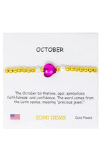 Load image into Gallery viewer, girls birthstone bracelet october