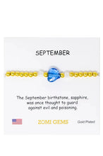 Load image into Gallery viewer, girls birthstone bracelet september