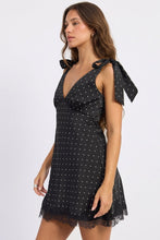 Load image into Gallery viewer, Dot tie shoulder dress