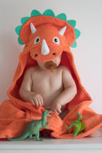 Load image into Gallery viewer, hooded towel dino