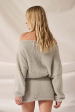 Load image into Gallery viewer, off shoulder shimmer sweater dress