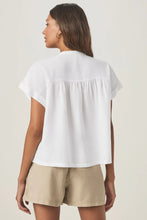 Load image into Gallery viewer, crochet trim short sleeve blouse
