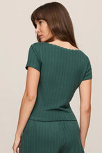 Load image into Gallery viewer, pointelle short sleeve tee