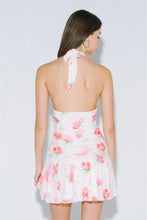Load image into Gallery viewer, floral halter mini dress