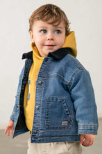 Load image into Gallery viewer, Mini Boy Lined Cord Collar Denim Jacket
