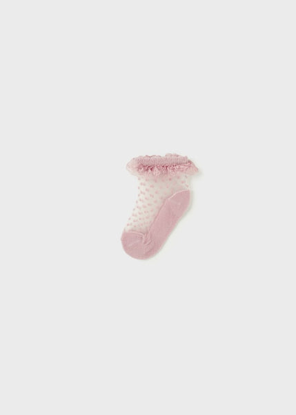 mini girl dot sheer socks