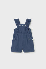 Load image into Gallery viewer, mini girl hearts denim romper