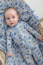 Load image into Gallery viewer, baby officer zipper footie