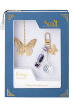 Load image into Gallery viewer, Bookmark + Keychain Set Butterfly