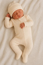 Load image into Gallery viewer, baby organic waffle footie