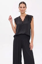 Load image into Gallery viewer, Lace Trim V Neck Sleeveless Blouse