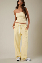 Load image into Gallery viewer, wide leg mid rise sweatpant