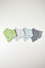 Load image into Gallery viewer, 4 pack baby bandana bibs bogey