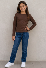 Load image into Gallery viewer, girls waffle long sleeve top