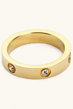 Load image into Gallery viewer, cz inset ring waterproof