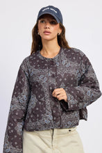 Load image into Gallery viewer, Quilted Paisley Boxy Jacket