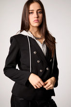 Load image into Gallery viewer, double breasted hoodie blazer