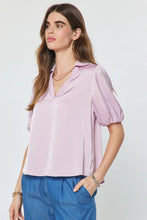 Load image into Gallery viewer, collared short sleeve blouse