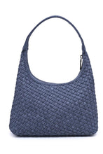Load image into Gallery viewer, vegan leather woven shoulder bag