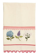 Load image into Gallery viewer, embroidered flower towel