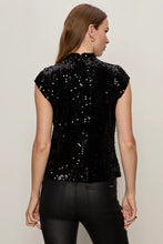 Load image into Gallery viewer, funner neck sequin top