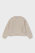 Load image into Gallery viewer, Girls Pointelle Crew Sweater