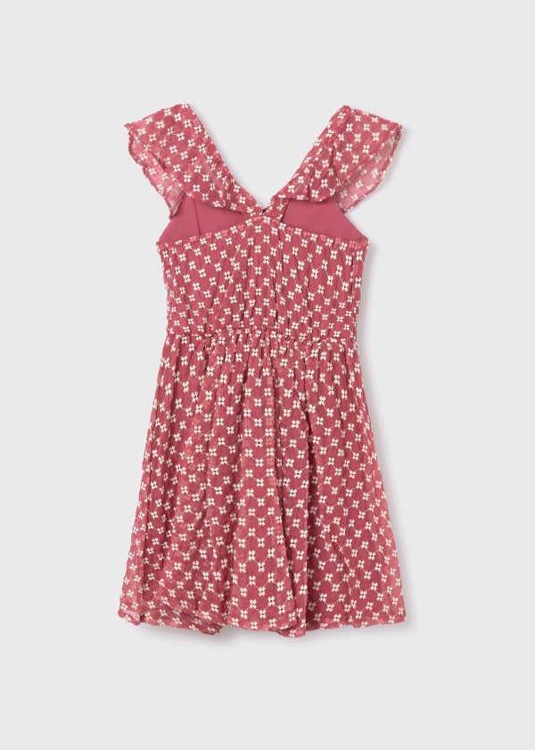 tween y back eyelet midi dress
