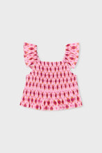 Load image into Gallery viewer, girls print flutter smock top