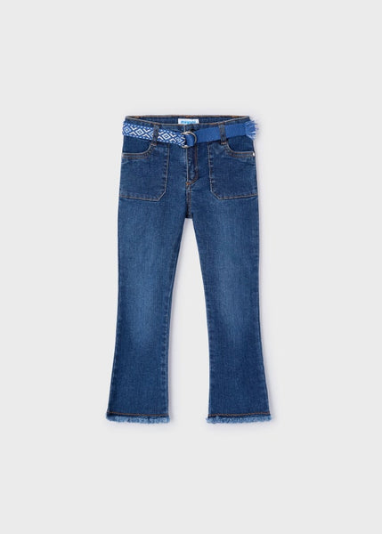 girls patch pocket jean + belt