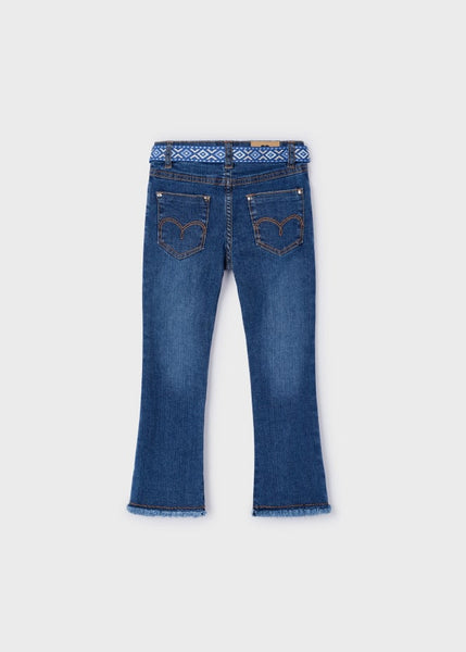 girls patch pocket jean + belt